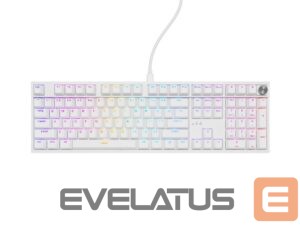 Arvuti klaviatuur Genesis  Thor 404 | Mechanical Gaming Keyboard | Wired | US | White | USB | Gateron Yellow Pro 