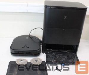 Vacuum cleaner Ecovacs  SALE OUT.  DEEBOT X5 OMNI Vacuum cleaner, Robot, Wet&Dry, Operating time 164 min, Dust bin 0,25 L, 6400mAh, Black + Auto-empty statio |  Robotic Vacuum Cleaner | DEEBOT X5 OMNI | Wet&Dry | Operating time (max) 164 min | Lithium-Ion | 6400 mAh | Dust capacity 0.25 L | 12800 Pa | Black | USED, DIRTY, NO DUST BAGS, SCRATCHED 