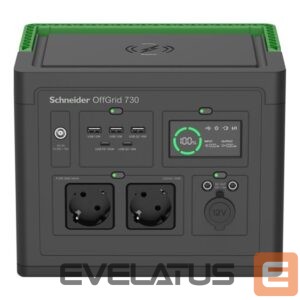 Serverid Schneider Electric  APC OffGrid Portable Power Station 730, 738Wh Lithium-ion, LCD, 2 CEE 7/3 Schuko outlets, Sinewave, 3 USB-A, 2 USB-C, Wireless Charger | 