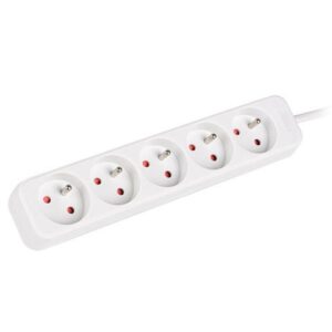 Serverid Lanberg  Cable Power Strip, 5X French Outlets Quality-Grade Copper, 1.5 m | PS0-05E-0150-W 