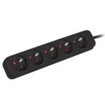 Серверы Lanberg  Cable Power Strip, 5X French Outlets Quality-Grade Copper, 1.5 m | PS0-05E-0150-BK 