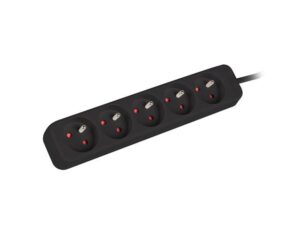Серверы Lanberg  Cable Power Strip, 5X French Outlets Quality-Grade Copper, 1.5 m | PS0-05E-0150-BK 