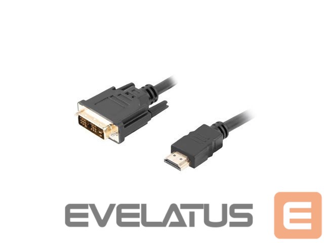 Monitori tarvik Lanberg HDMI to DVI-D Cable, Single Link with Gold-Plated Connectors | CA-HDDV-10CC-0018-BK | HDMI to DVI-D | 1.8 m