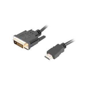 Monitori tarvik Lanberg  HDMI to DVI-D Cable Dual Link with Gold-Plated 4K Connectors | CA-HDDV-20CU-0018-BK | HDMI to DVI-D | 1.8 m 