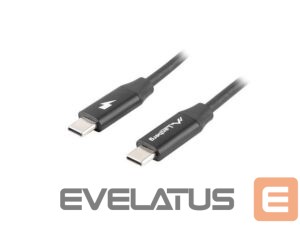 Monitoru piederums Lanberg  USB-C 2.0 Cable, Quick Charge 4.0 | CA-CMCM-40CU-0018-BK | USB Type-C to USB Type-C | 1.8 m 