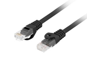 Monitoru piederums Lanberg  Patchcord Cat.6 UTP LSZH CU | PCU6-10CU-0050-BK | 0.5 m 
