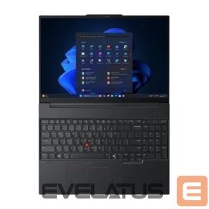 Laptop computer Lenovo  ThinkPad E16 G3 Intel | Black | 16 " | IPS | WUXGA | 1920 x 1200 pixels | Anti-glare | Intel Core Ultra 7 | 255H | 32 GB | SO-DIMM DDR5 | Solid-state drive capacity 512 GB | Intel Arc 140T GPU Functions as Intel Graphics | Windows 11 Pro | 802.11ax | Bluetooth version 5.3 | Keyboard language English | Keyboard backlit | Warranty 36 month(s) | Battery warranty 12 month(s) 