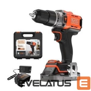 Žvejybos prekės Black & Decker  | Cordless Drill Driver | BCD383D1XK-QW | 18 V | 2.0 Ah | Lithium 