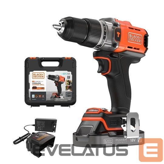 Kalakaubad Black & Decker | Cordless Drill Driver | BCD383D1XK-QW | 18 V | 2.0 Ah | Lithium