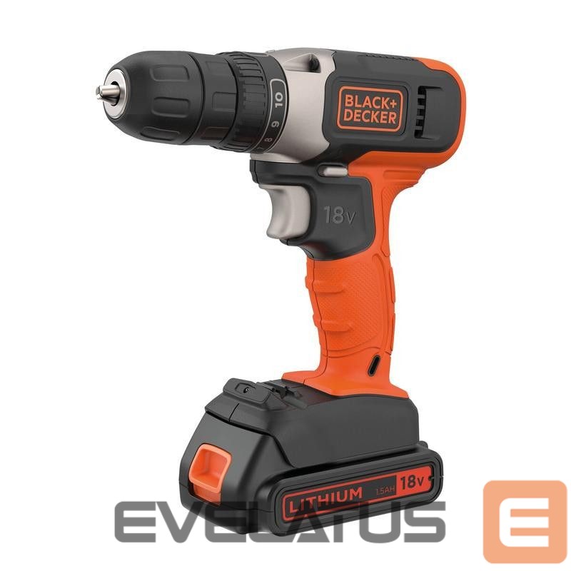 Kalakaubad Black & Decker | Cordless Drill Driver | BCD001C1-QW | 18 V | 1.5 Ah | Lithium