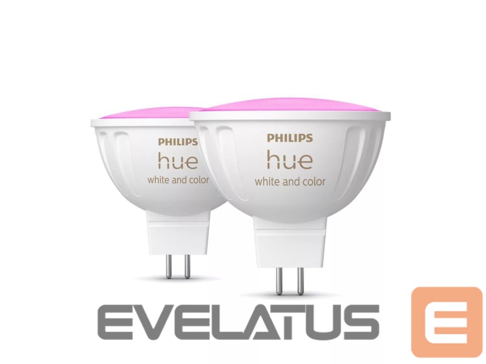 LED bulb Philips Hue WCA 6.3W 12V MR16, 2pcs | GU5.3