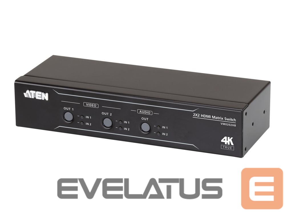 Server - Other Accessories Aten 2x2 True 4K HDMI Matrix Switch with Audio De-Embedder | VM0202HB