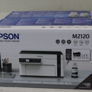 Printerid EPSON  SALE OUT.  EcoTank M2120 Multifunction compact mono printer with Wi-Fi |  Multifunction compact printer | EcoTank M2120 | Inkjet | Mono | A4 | Wi-Fi | White | DAMAGED PACKAGING 