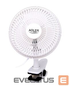 Ventiliatorius Adler  | Fan with clip | AD 7317 | Table Fan | White | Diameter 15 cm | Number of speeds 2 | 30 W | No 