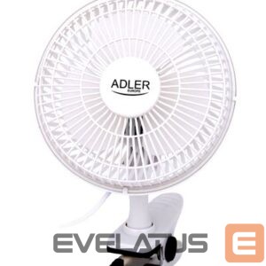 Ventilaator Adler  | Fan with clip | AD 7317 | Table Fan | White | Diameter 15 cm | Number of speeds 2 | 30 W | No 