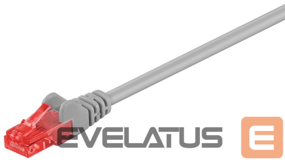 Üleminek Goobay Patch Cable | 68449 CAT 6 U/UTP | PVC AWG 24/7 | Cable length: 15 m | Grey