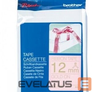 Expendable material Brother  BROTHER TZERE34 12 GOLD ON PINK RIBBON 