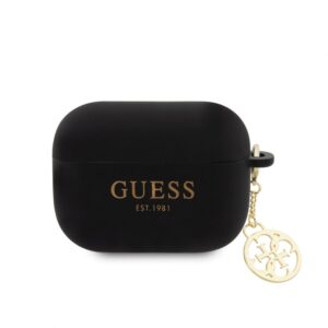 Dėklai ausinėms Guess - Guess 4G Charm Silicone Case for AirPods Pro 2 Black 