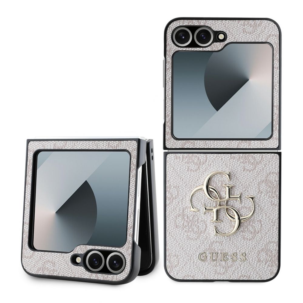 Kaaned - kaaned Guess - Guess PU 4G Metal Logo Case for Samsung Galaxy Z Flip 6 Pink