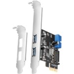 Converter Axagon  AXAGON PCEU-232RS PCIe card - 2+2x USB 5Gbps port, SATA power, Renesas PD720201, SP & LP 