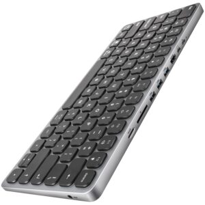 Converter Axagon  AXAGON HMC-KB keyboard USB-C 5Gbps with HUB, microSD/SD, 3x USB-A, HDMI 4K/60Hz, PD 100W, Audio, US layout 