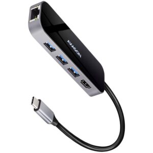 Converter Axagon  Axagon Multiport USB 3.2 Gen 1 hub. HDMI, Gigabit LAN and Power Delivery. 20 cm USB-C cable. 