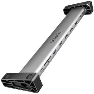 Converter Axagon  AXAGON HMC-10HLS, USB 5Gbps hub, 4x USB-A, HDMI 4K/60Hz, RJ-45, SD/microSD, PD 100W, 25cm USB-C cable 
