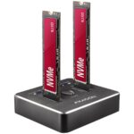 Cietais disks HDD Axagon  AXAGON ADSA-M2C DUAL NVMe CLONE MASTER DOCK SuperSpeed USB-C 10 Gbps docking station 