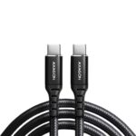 Kabelis Axagon  Axagon Data and charging USB 2.0 cable 1.5 m long. PD 60W, 3A. Black braided. 