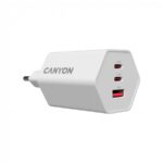 Адаптер Canyon  CANYON charger HEXAGON 65 GaN 65W 2xPD 1xQC EU White 