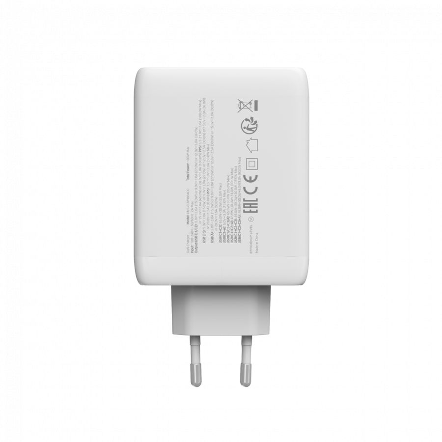 Adaptrid Canyon CANYON charger CU100ACC GaN 100W 3xPD 1xQC EU White