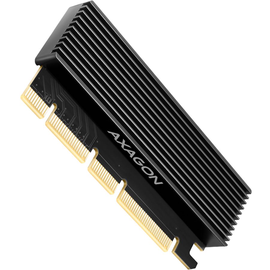 Adaptrid Axagon AXAGON PCEM2-XS PCI-E 3.0 16x - M.2 SSD NVMe, up to 80mm SSD, low profile, heatsink