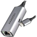 Адаптер Axagon  AXAGON ADE-TXPD USB-C USB3.2 Gen 1 -  Gigabit Ethernet + PD 100W, Switch comp., metal, grey 