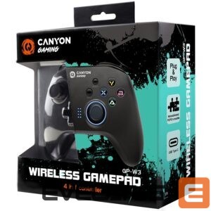 Gaming console Canyon  CANYON gamepad GP-W3 Android/Nintendo/PC/PS3 Wireless Black 