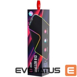 Mouse pad LORGAR  Lorgar Steller 913, Gaming mouse pad, High-speed surface, anti-slip rubber base, RGB backlight, USB connection, Lorgar WP Gameware support, size: 360mm x 300mm x 3mm, weight 0.250kg 