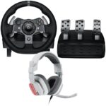Gaming console Logitech  LOGITECH G920 Driving Force Racing Wheel + Astro A10 - WHITE 