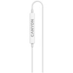 Headphone with microphone Canyon  CANYON headphones SEP-6 TYPE-C HiRes sound White 