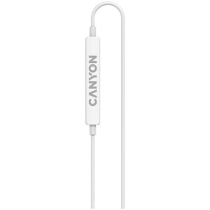 Headphone with microphone Canyon  CANYON headphones SEP-6 TYPE-C HiRes sound White 