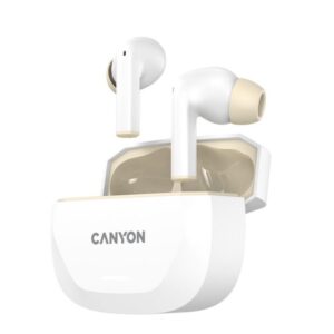 Wireless headphones Canyon  CANYON headset HEXAGON 7 TWS ANC+ENC Wireless Charge White Beige 