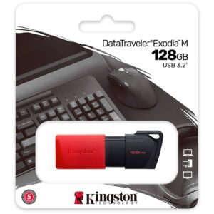 Converter Kingston  Kingston 128GB USB3.2 Gen1 DataTraveler Exodia M (Black + Red) 