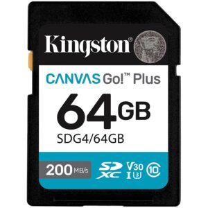 Cable Kingston  KINGSTON 64GB SDXC Canvas Go Plus Gen4 200MB/s C10 UHS-I U3 V30 