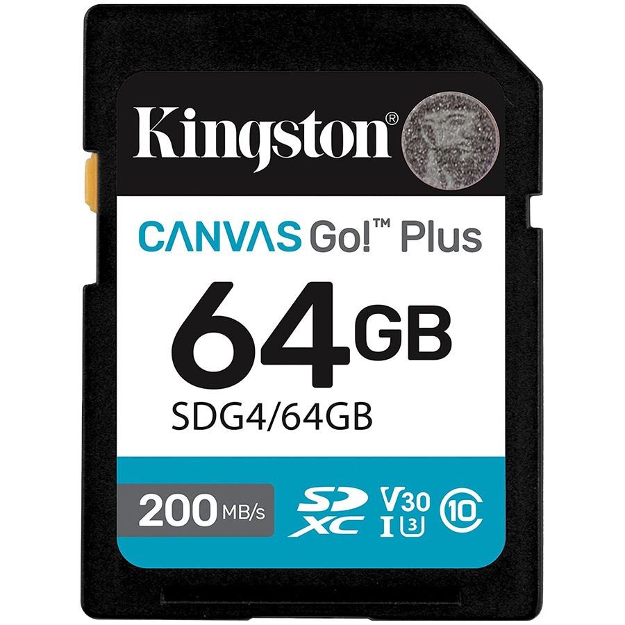 Cable Kingston KINGSTON 64GB SDXC Canvas Go Plus Gen4 200MB/s C10 UHS-I U3 V30