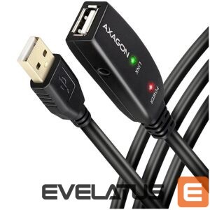 Adapter Axagon  Axagon ADR-220 Active extension USB 2.0 A-M > A-F cable, 20 m long. Power supply option. 