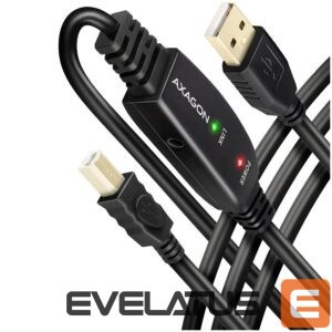 Adapter Axagon  Axagon ADR-215B Active connection USB 2.0 A-M > B-M cable, 15 m long. Power supply option. 