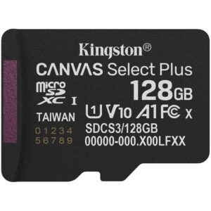 Cable Kingston  Kingston 128GB micSDXC Canvas Select Plus Gen3 150R A1 Single Pack w/o ADP 