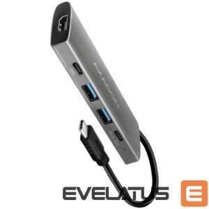 Converter Axagon  AXAGON HMC-5G21 2x USB-A + 2x USB-C + HDMI 4K/30Hz, USB-C 3.2 Gen 2 10Gbps hub, PD 60W, 13cm USB-C cable 
