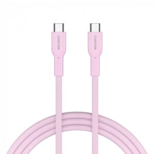 Cable Canyon  CANYON cable OnWire 60CL C-C 60W COLOR Braided 1m Pink 