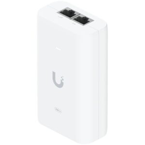 Adapter UBIQUITI  UBIQUITI PoE++ Adapter; Delivers up to 60W of PoE++; Surge, peak pulse, and overcurrent protection; Contains RJ45 data input, AC cable with earth ground, and PoE++ output; LED indicator for status monitoring. 