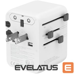 Adapter Canyon  CANYON Travel Adapter OnTour 70 EU/UK/US/AUS 70W White 