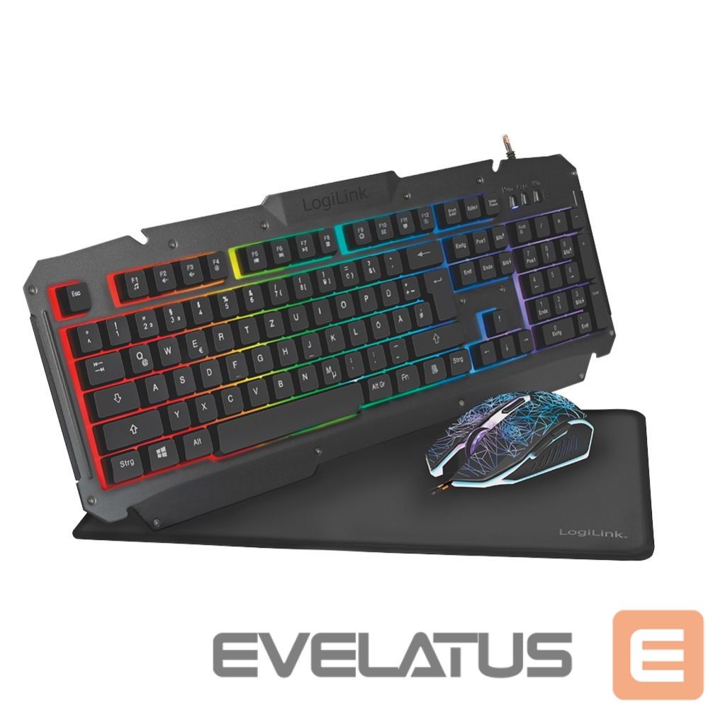 Computer keyboard Logilink ID0185 Keyboard, Mouse and Pad Set, Mouse included, DE